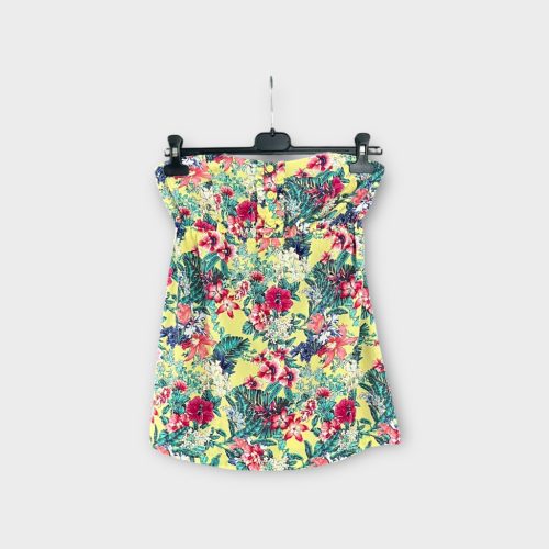 Virágos női pánt nélküli top - S