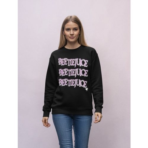 Beetlejuice női oversize pulóver - S (ÚJ)