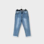 Momkrom hátul szaggatott női farmernadrág - M (ÚJ)