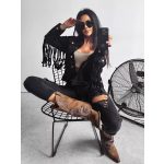 Olavoga fekete farmerdzseki - S-M (ÚJ)