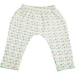 Menta pöttyös ekrü nadrág (56-62)