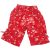 Virágmintás piros nadrág (80-86)