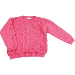 Pink kötött pulóver (110)