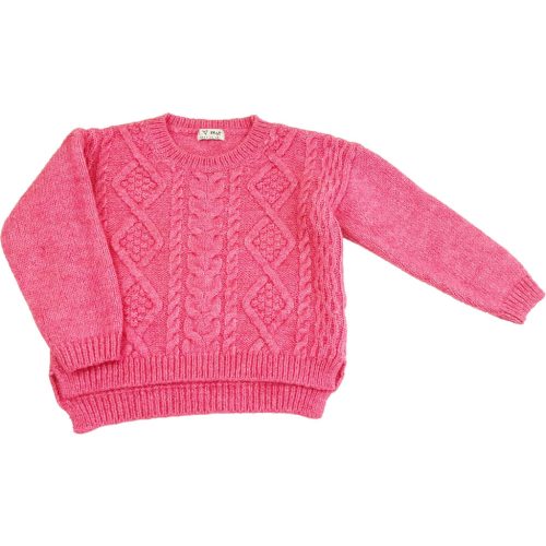 Pink kötött pulóver (110)