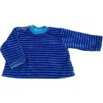 Levélmintás, kifordítható kék pulóver (80)