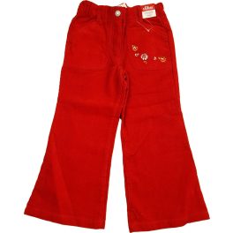 Hímzett piros kordnadrág