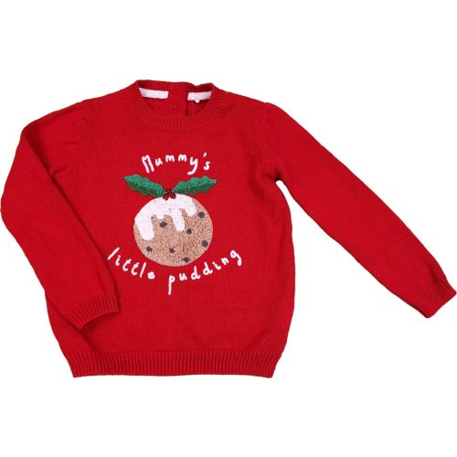 Mothercare karácsonyi pudingos kislány pulóver - 92