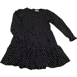 Pöttyös fekete ruha (158-164)