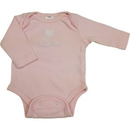 Szívecskés rózsaszín body (44-50)