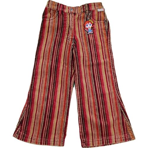 Bordó csíkos mikrokord nadrág