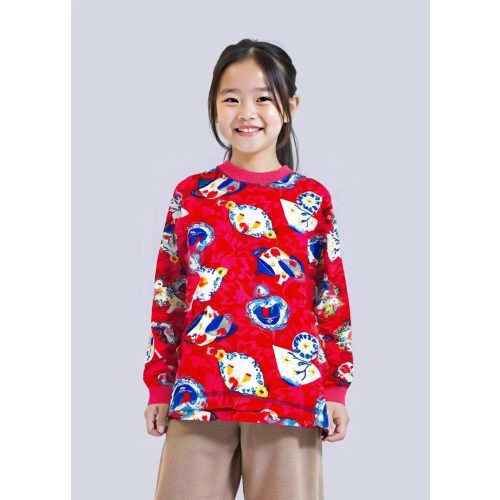 Mills piros pulóver (110-116)