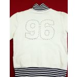 Csíkozott fehér kardigán (92)