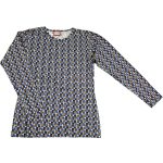 Mills mintás sötétkék lányka felső - 164-170 (ÚJ)