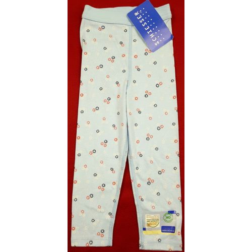 Virágmintás világoskék leggings (152)