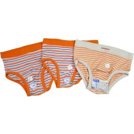 3 db-os, narancssárga csíkos alsónadrág szett (152)