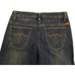 Ráncolt sötétkék farmer (164)