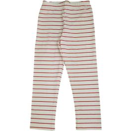 Piros csíkos fehér leggings (152)