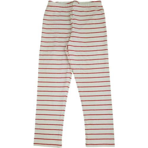 Piros csíkos fehér leggings (152)