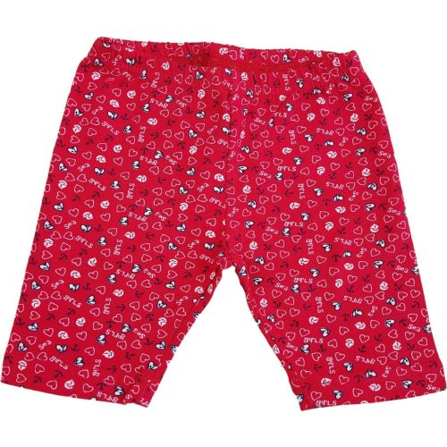 Szívecskés piros rövid leggings (68)