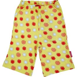 Virágos citromsárga nadrág (50-56)