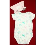 Őzikés fehér body sapkával (68)