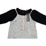 Fekete-fehér jumpsuit felsővel (116)