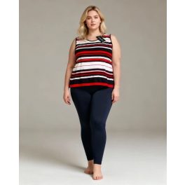 Blue Seven csíkos női felső - 46 (ÚJ)
