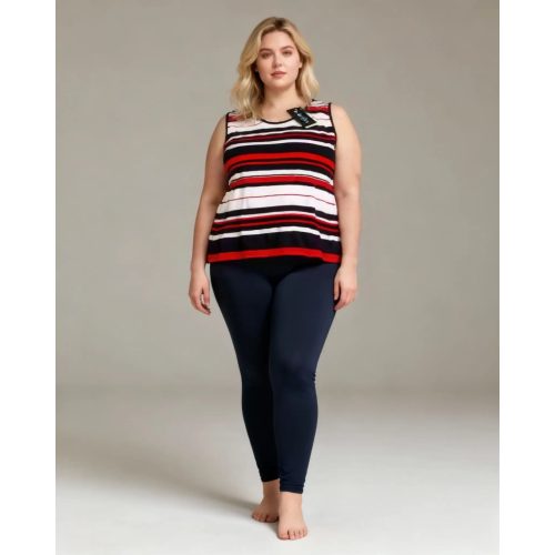 Blue Seven csíkos női felső - 46 (ÚJ)