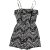 Fekete-ekrü mintás playsuit (140)