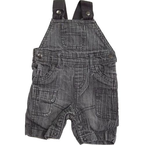 Csíkozott szürke kantáros farmershort (56)