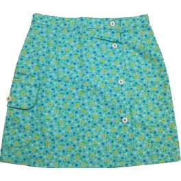 Virágmintás világoskék szoknya (146)