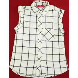 Kockás fehér blúz (128)