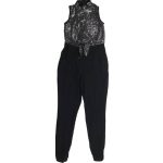 Csillogós fekete alkalmi jumpsuit (134)
