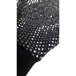 Csillogós fekete alkalmi jumpsuit (134)