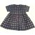 Virágos, sötétkék kockás ruha (80-86)