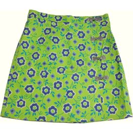 Virágmintás világoszöld szoknya (158)