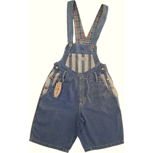 Csíkos zsebes, kantáros farmershort (116)