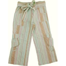 Csíkozott menta roll-up nadrág (110)
