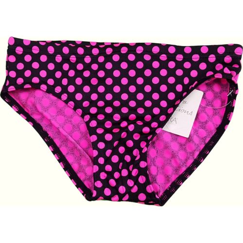 Pink pöttyös fekete bikini alsó - 152 (ÚJ)