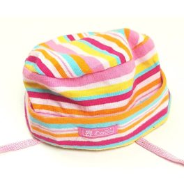 Dolli Rózsaszín-világoskék csíkos sapka - 62 ÚJ!