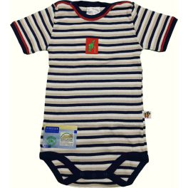 Sötétkék-bézs csíkos body (62)