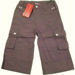 Oldalzsebes szürkésbarna rövidnadrág (116)