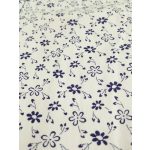 Virágos kék-fehér farmerruha (164)