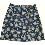 Díszkapcsos, virágos kék szoknya (158)