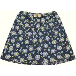 Virágmintás sötétkék szoknya (158)