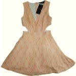 Missguided barackszínű női ruha - 36 (ÚJ)