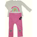 3 db-os cicás pink kardigán leggings felső szett (74)