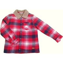Kockás piros, bélelt ing (116)