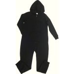 Kapucnis fekete kezeslábas (152-158)