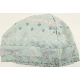 Szívecskés menta sapka (80-86)